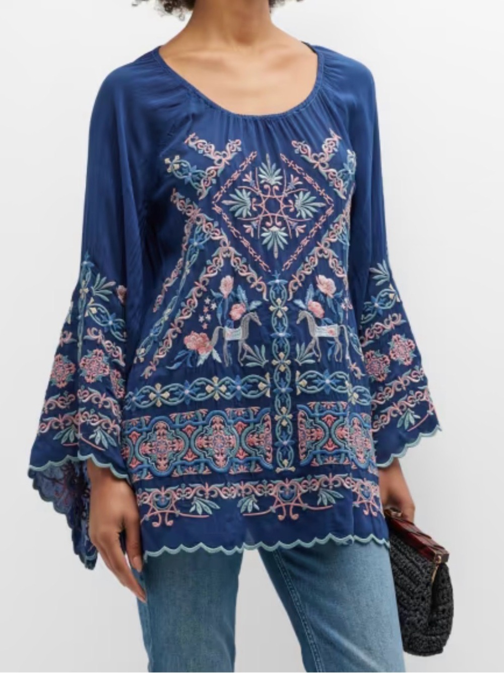EUC- Johnny Was ‘Lina Tunic’ in Blue Night